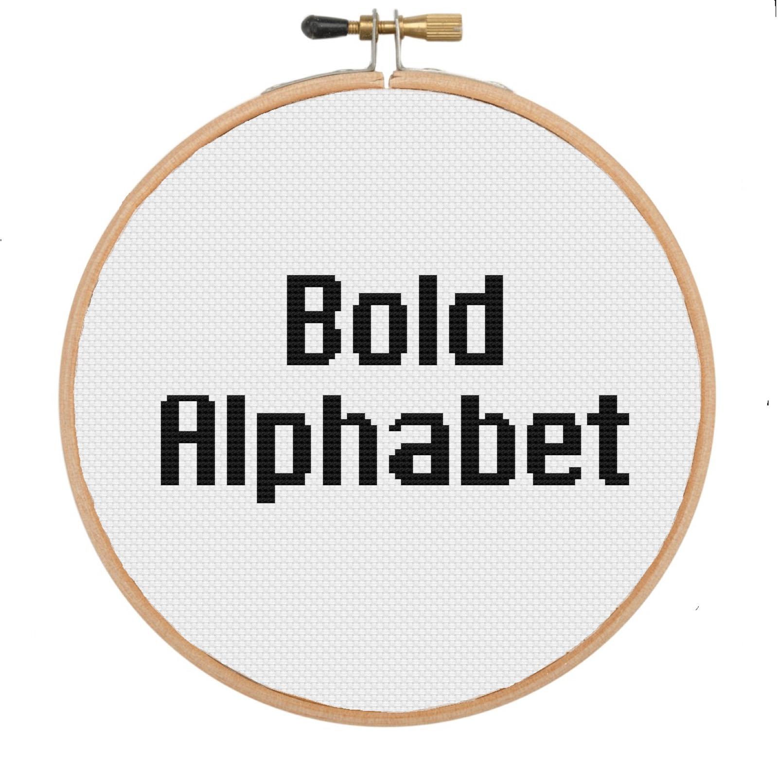 Bold Alphabet cross stitch pattern