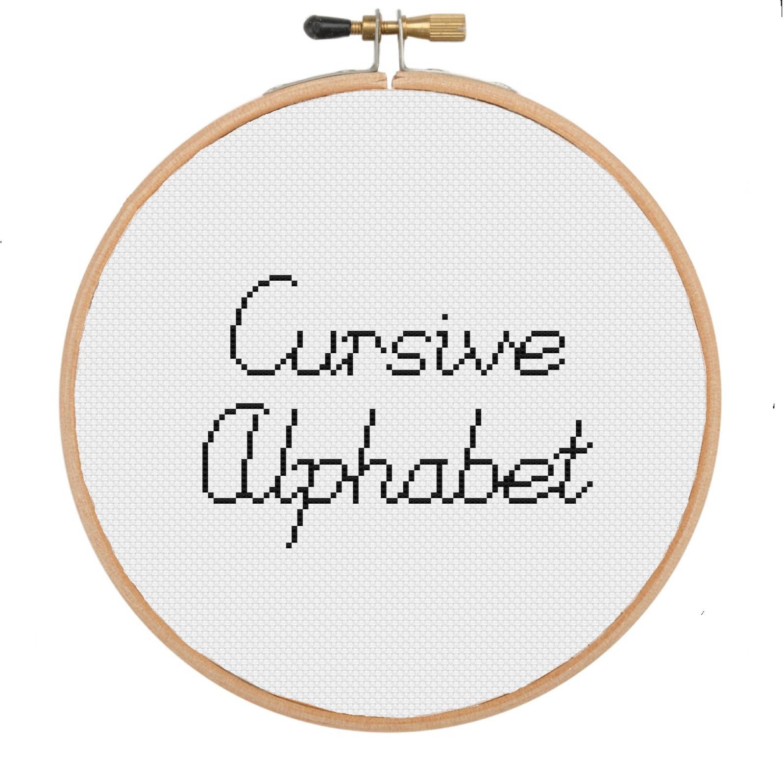 Cursive Alphabet cross stitch pattern