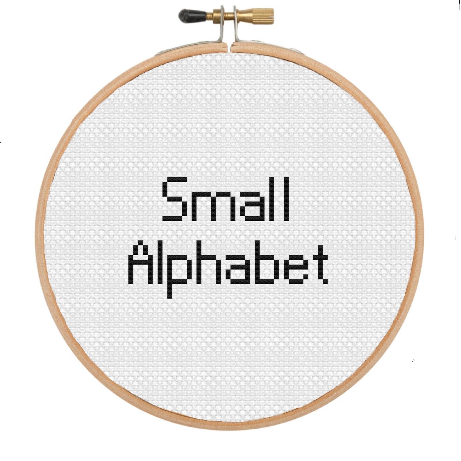 Small Letters cross stitch pattern