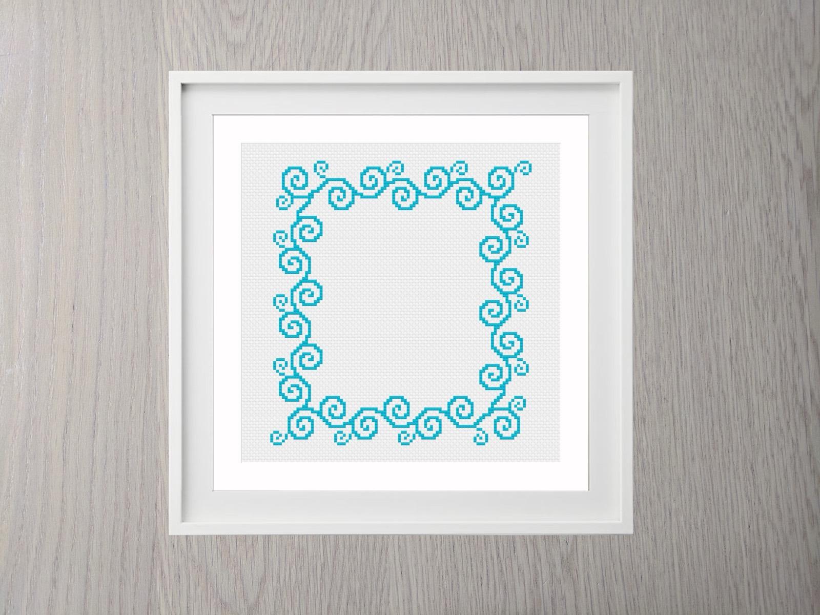 Square Swirl Border cross stitch pattern