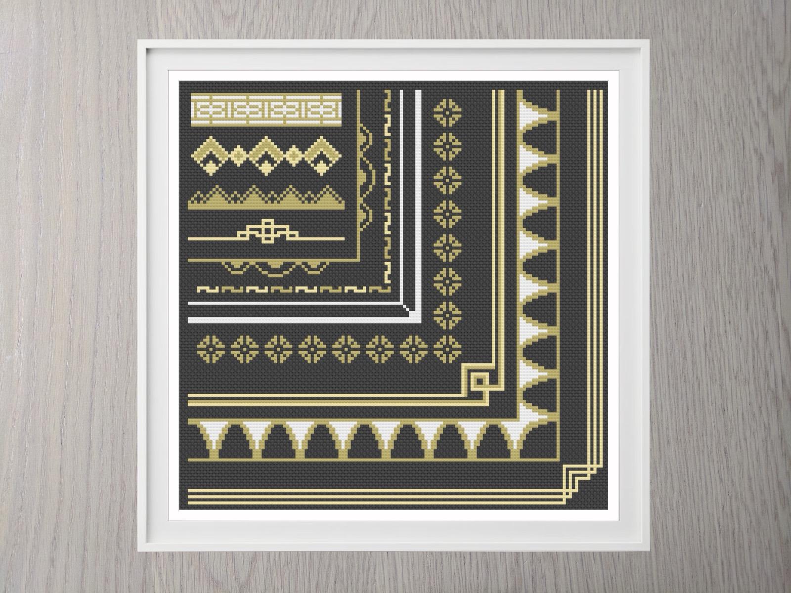 Gatsby Borders cross stitch pattern
