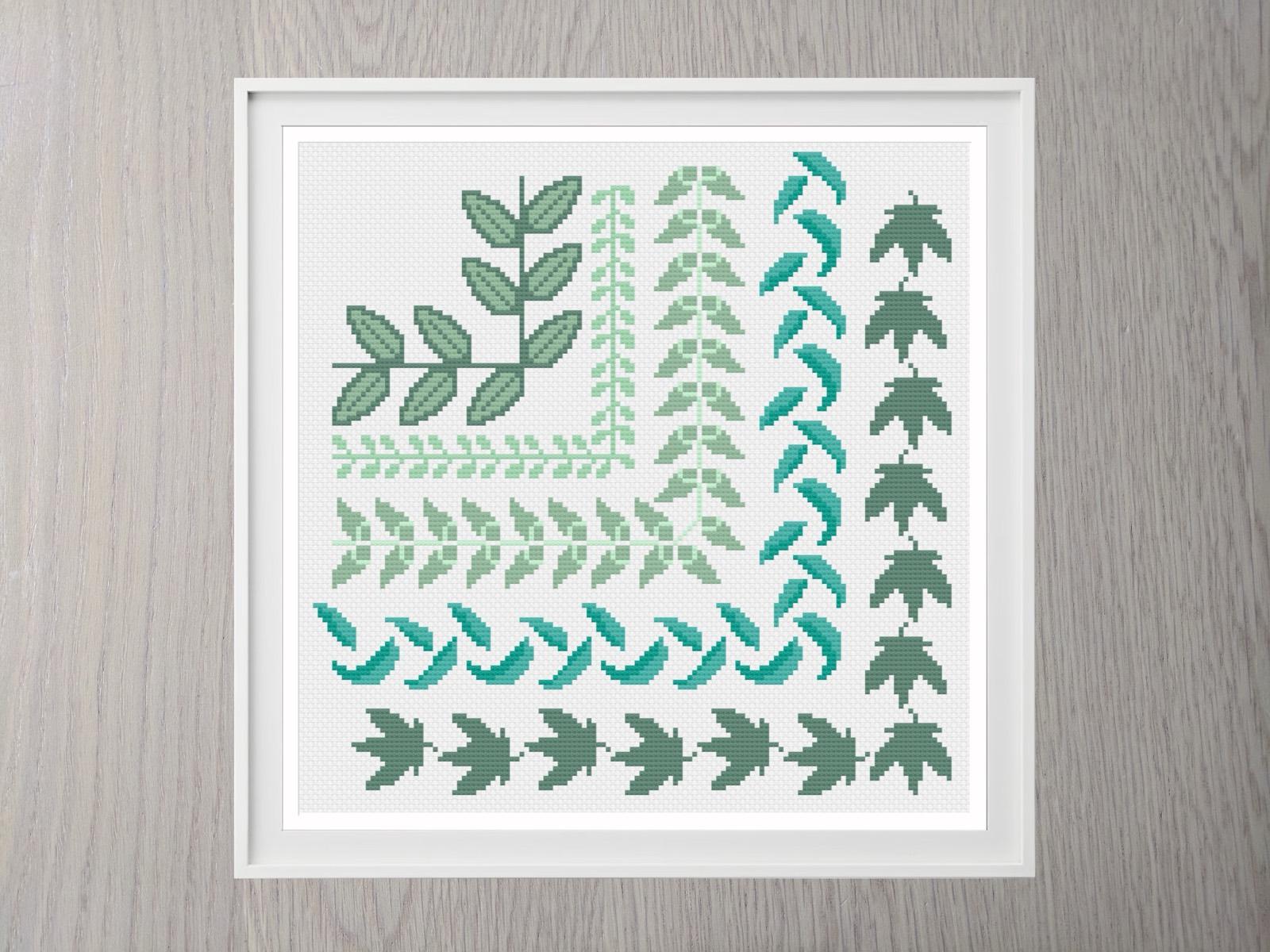 Leaf Borders II cross stitch pattern
