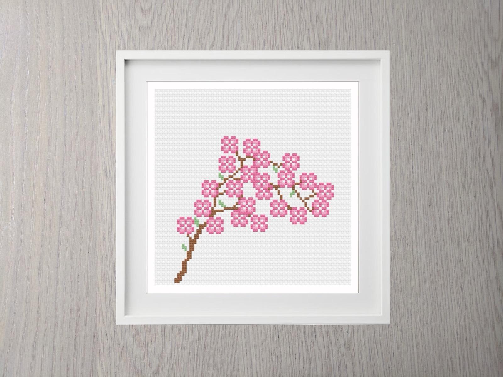 Cherry Blossom cross stitch pattern