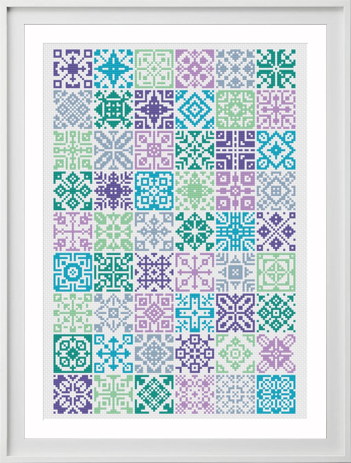 Patchwork Squares cross stitch pattern